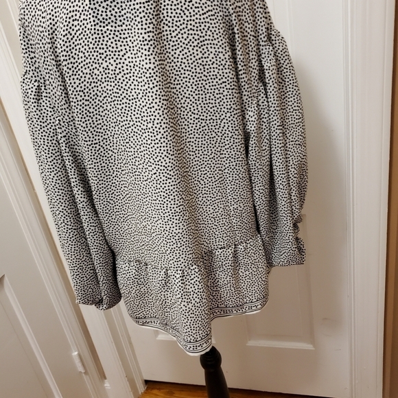 Max Studio Black & White Blouse - Large, polka dot, classic - Picture 4 of 6